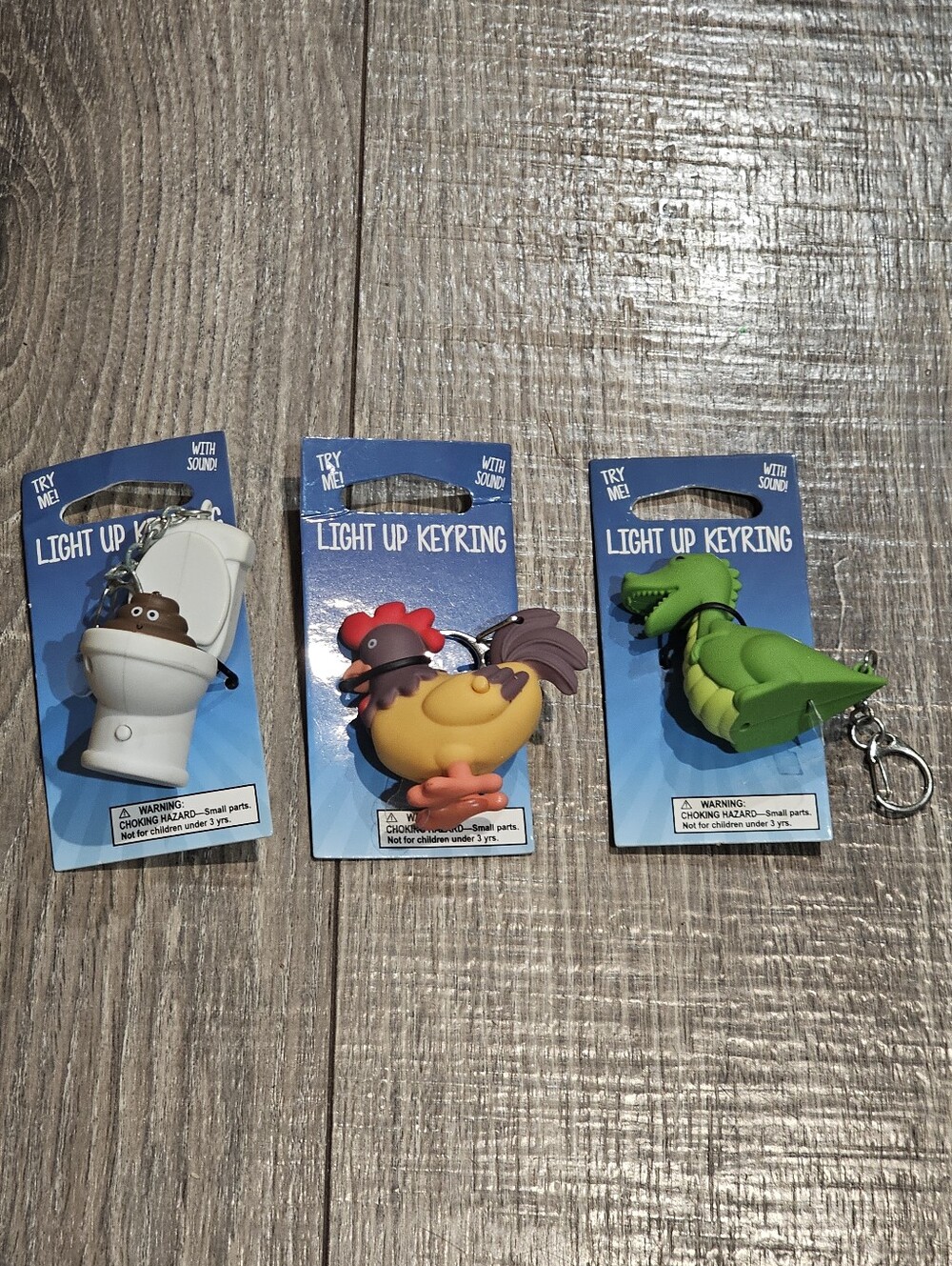 NEW Light-Up Keyrings 3 pcs